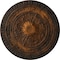Ekena Millwork Naple Ceiling Medallion (Fits Canopies up to 3 3/8"), Hand-Painted Rust, 37 1/2"OD x 3 3/8"P CM37NARUS - alternate 1